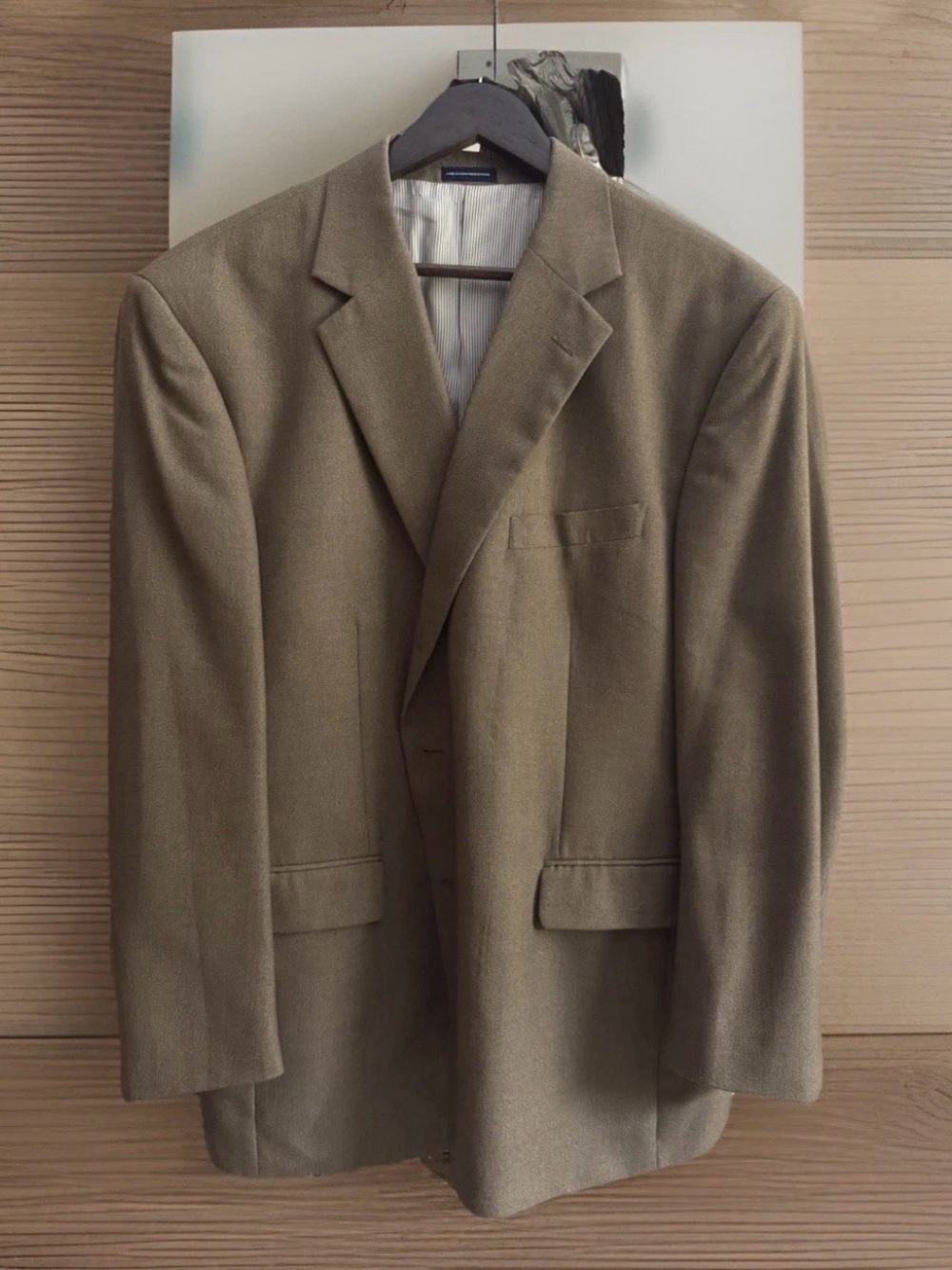 Stafford Essentials Solid Brown Blazer - Size 48R EXCELLENT CONDITION